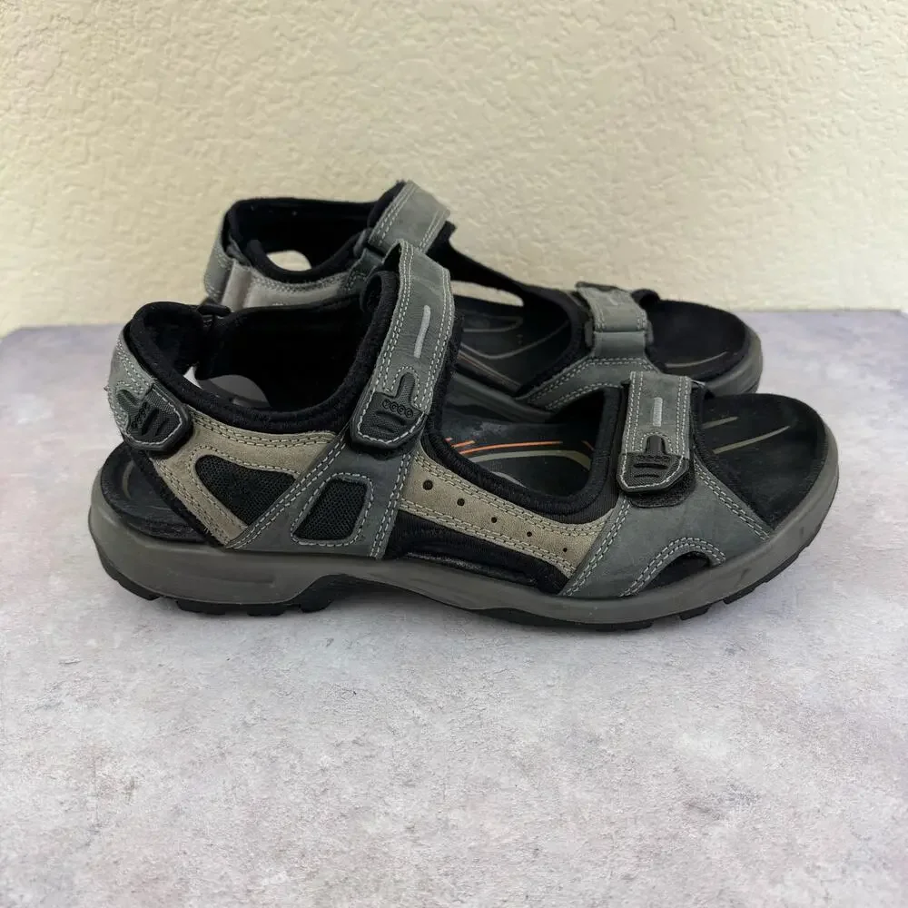 ECCO Offroad Yucatan Nubuck Walking Hiking Sandals Beige Size EU 46 Mens US 12